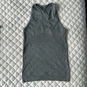 Lululemon swiftly tech high neck grey tank